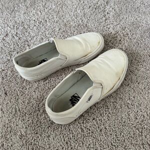 White Vans Slip On Shoes Size 8 Women’s